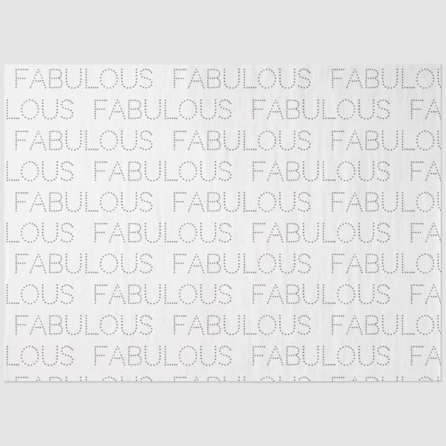 Papier Mousseline Fabuleux Anniversaire Typographie moderne Annivers (Recto)