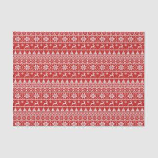 Papier Mousseline Fair Isle Christmas