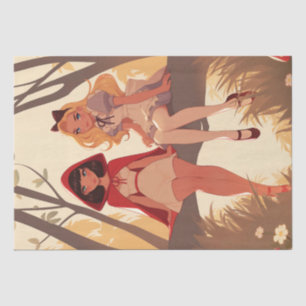 Papier Mousseline Fairytale Friends Little Red Riding Hood & Alice