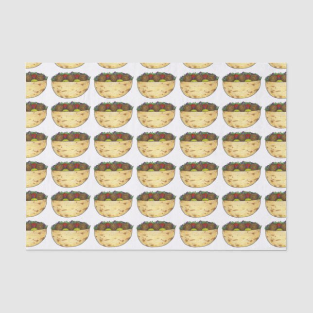 Papier Mousseline Falafel Pita Sandwich Alimentation Aliment Aliment (Recto)