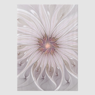 Papier Mousseline Fantaisie florale, fleur pastel moderne abstraite