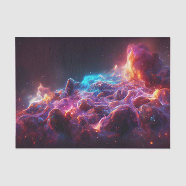 Papier Mousseline Fantastique Nebula Espace Abstrait 1 (Recto)