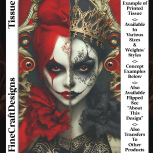 Papier Mousseline Fantastique Sombre Art Gothique Reine DA4R Découpa