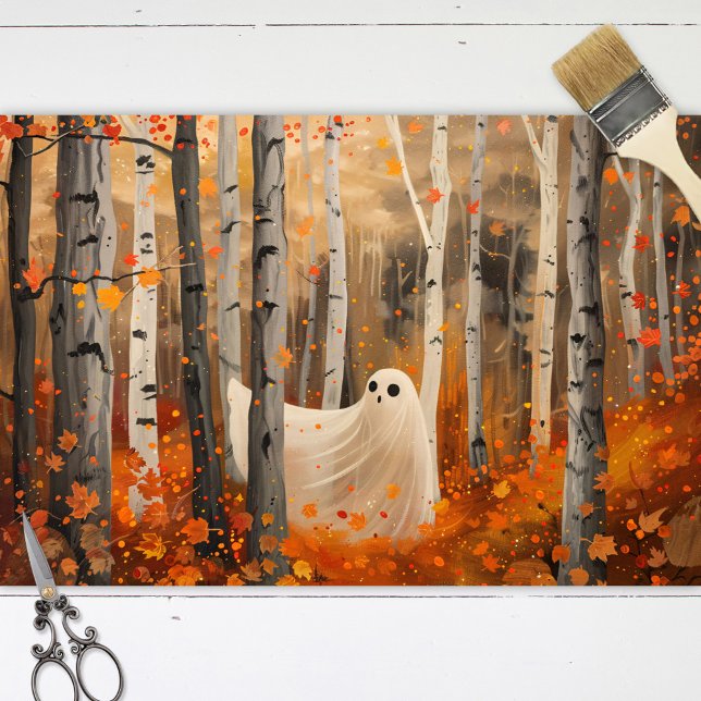 Papier Mousseline Fantôme lunatique Bois d'automne Découpage d'autom (Créateur téléchargé)