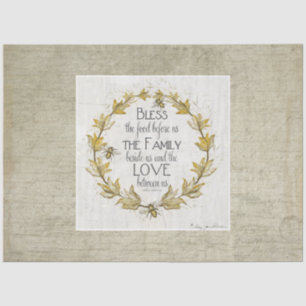 Papier Mousseline Farmhouse Fall Bee Wreath Family Blessing Crafting