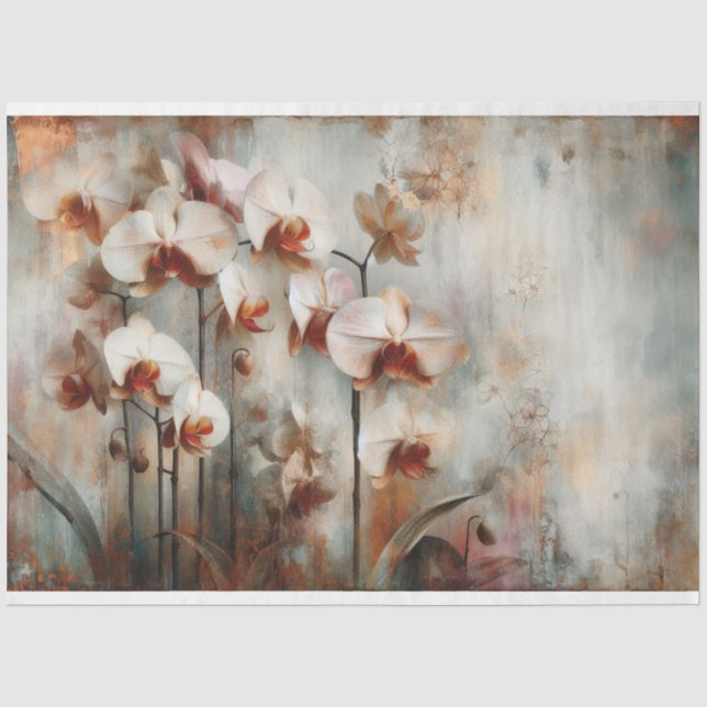 Papier Mousseline Faune et flore des orchidées (Recto)
