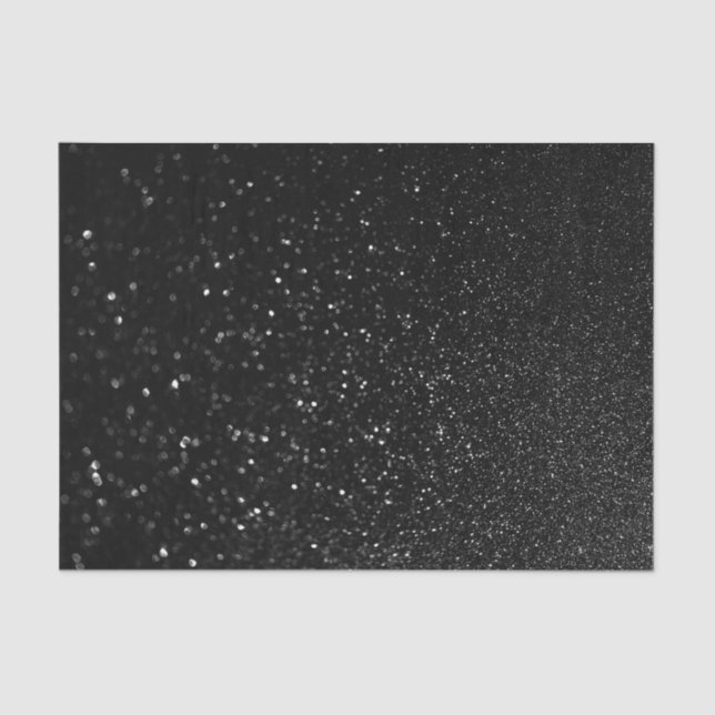 Papier Mousseline Faux Black Bokeh Parties scintillant Photo (Recto)