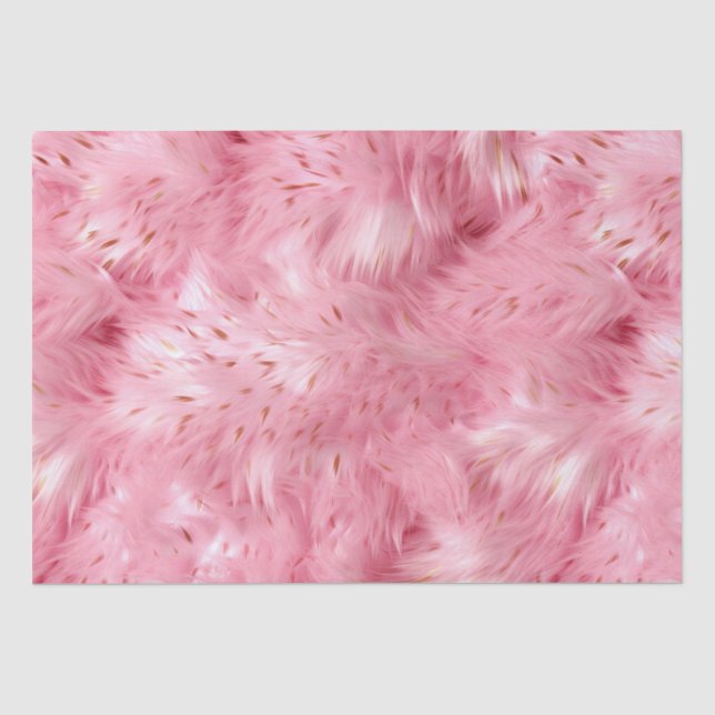 Papier Mousseline Faux Faux Rose (Recto)
