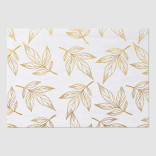 Papier Mousseline Faux Gold Botanical Christmas Holiday