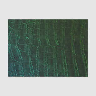 Papier Mousseline Faux Green Alligator Cuir Imprimer Texture Animal