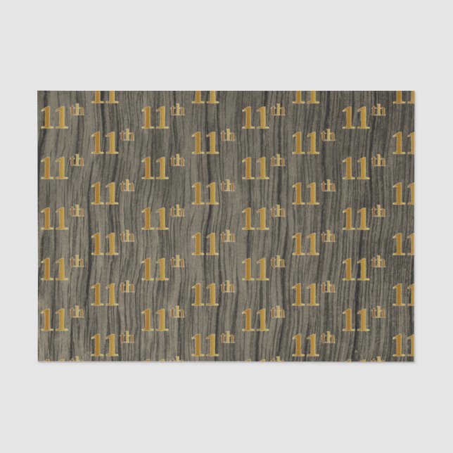 Papier Mousseline Faux Wood, Faux Gold 11e (onzième) (Recto)