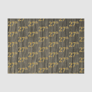 Papier Mousseline Faux Wood, Faux Gold 27e (Vingt-septième)
