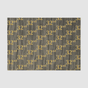 Papier Mousseline Faux Wood, Faux Gold 32e (Trente-Seconde)
