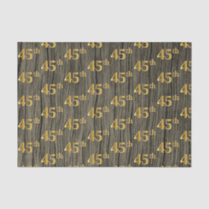 Papier Mousseline Faux Wood, Faux Gold 45e (Quarante-cinquième)