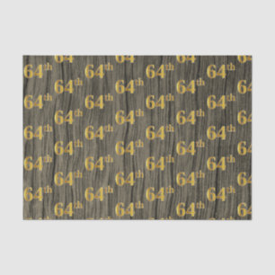 Papier Mousseline Faux Wood, Faux Gold 64e (Soixante-quatrième)