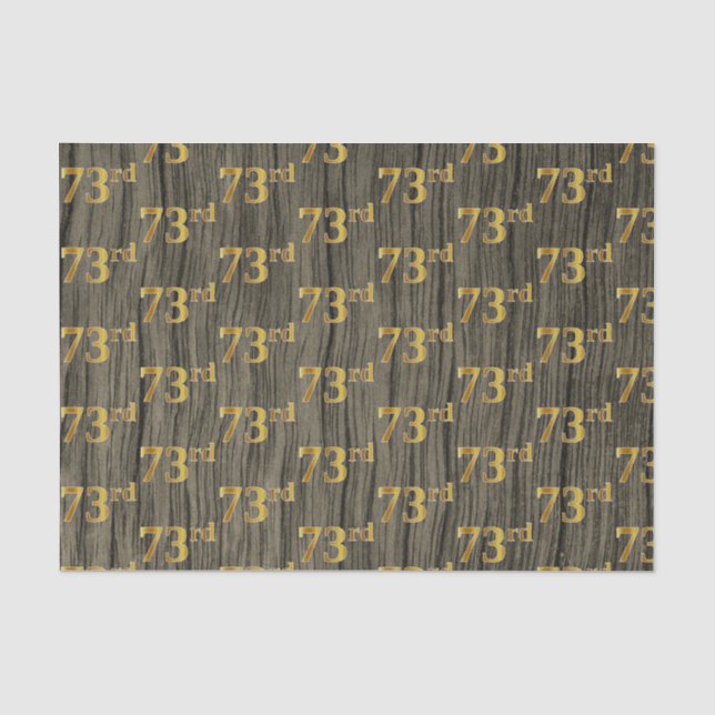 Papier Mousseline Faux Wood, Faux Gold 73e (Soixante-treizième) (Recto)
