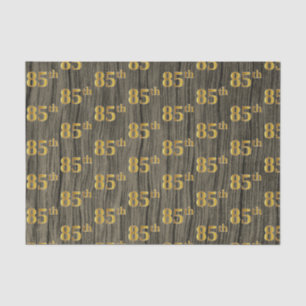 Papier Mousseline Faux Wood, Faux Gold 85e (Quatre-vingt-cinquième)