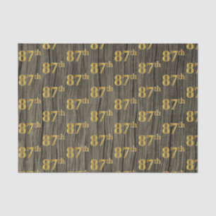 Papier Mousseline Faux Wood, Faux Gold 87e (Quatre-Vingt-Septième)