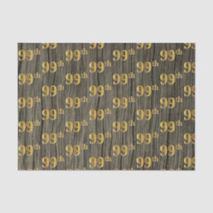 Papier Mousseline Faux Wood, Faux Gold 99e (Quatre-vingt-dix-neuvièm
