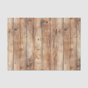 Papier Mousseline Faux Wood Western Cowboy Cowgirl Anniversaire