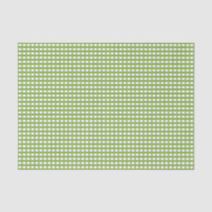 Papier Mousseline Faveur de motif gingham vert et blanc moderne