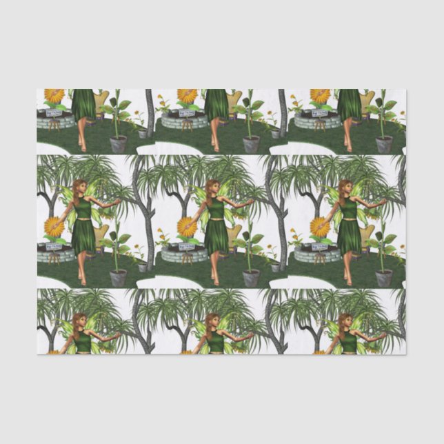 Papier Mousseline Fée de jardin (Recto)