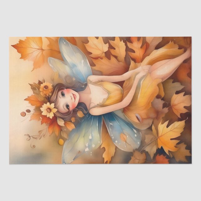 Papier Mousseline Fée Floral Automne Automne Magique Découpage (Recto)