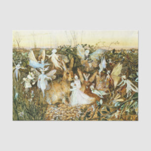 Papier Mousseline Fées et lapin