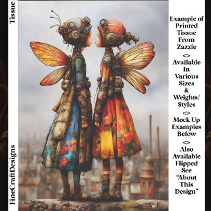 Papier Mousseline Fées Steampunk Mignonnes Colorées EK6L Découpage
