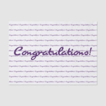 Félicitation ! Script Décontracté pourpre foncé