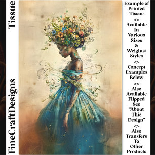 Papier Mousseline Féminine Afro-Américaine Éthérée CZ4L Découpage