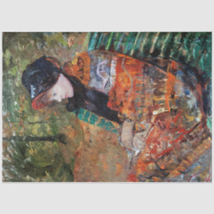 Papier Mousseline Femme assise sur le banc, Mary Cassatt