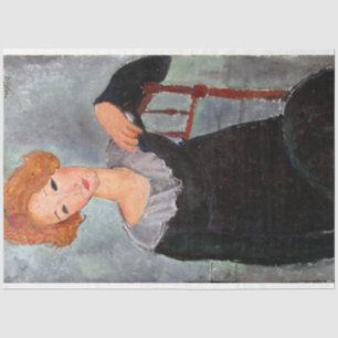 Papier Mousseline Femme aux cheveux rouges, Modigliani