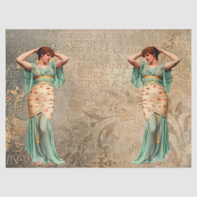 Papier Mousseline Femme avec l'écriture latine (Recto)