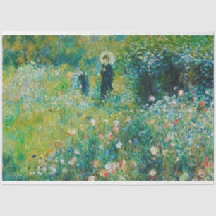 Papier Mousseline Femme avec Parasol, Jardin, Renoir