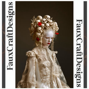 Papier Mousseline Femme baroque gothique avant-gardiste Découpe Rig 