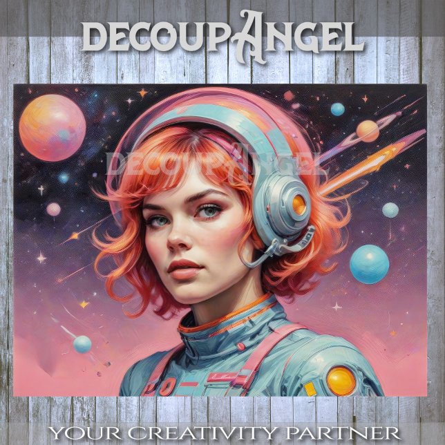 Papier Mousseline Femme de l'âge atomique dans l'espace #2 (Créateur téléchargé)