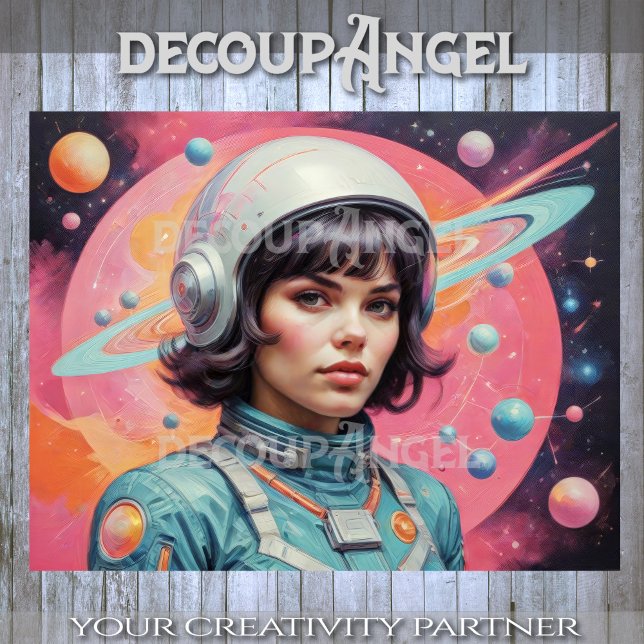 Papier Mousseline Femme de l'âge atomique dans l'espace #3 (Créateur téléchargé)