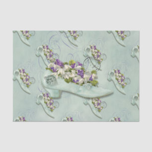 Papier Mousseline Femme élégante florale de chaussure de Paris