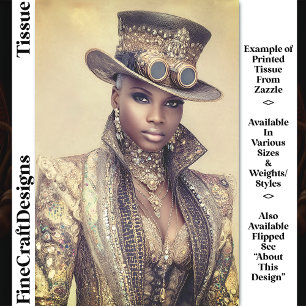 Papier Mousseline Femme en veste et chapeau à perles DM5RF découpage