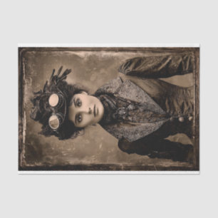 Papier Mousseline Femme Fantastique Steampunk Photo Style DX4R Décou