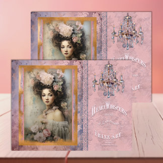 Papier Mousseline Femme inspirée de Monet dans un découpage rose vin