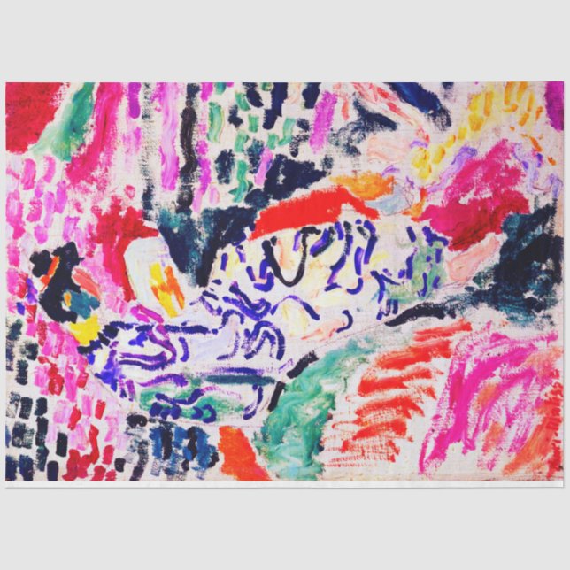 Papier Mousseline Femme japonaise au bord de l'eau, Matisse (Recto)