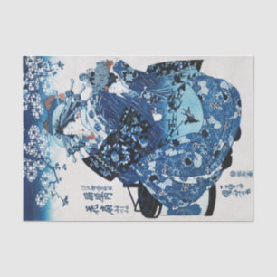 Papier Mousseline Femme japonaise Geisya, Kuniyoshi, Ukiyo-e