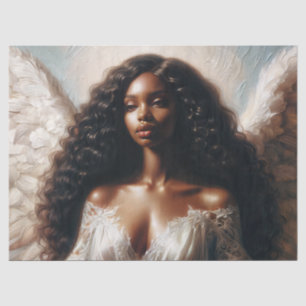Papier Mousseline Femme noire ange Angelcore