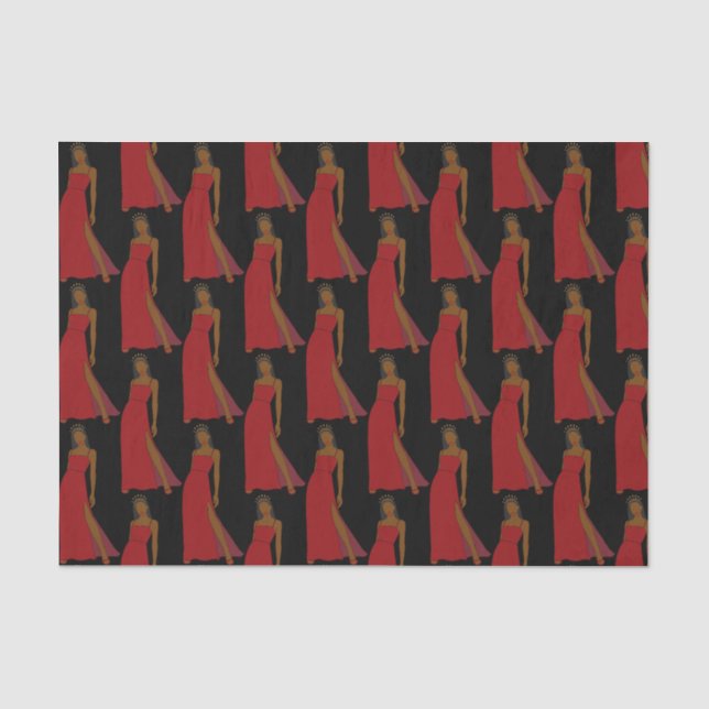 Papier Mousseline Femme noire Sagittarius (Recto)