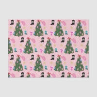 Femme rose moderne Botte occidentale Arbre de Noël