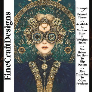 Papier Mousseline Femme Steampunk de Fantaisie Élaborée Y4 Découpage