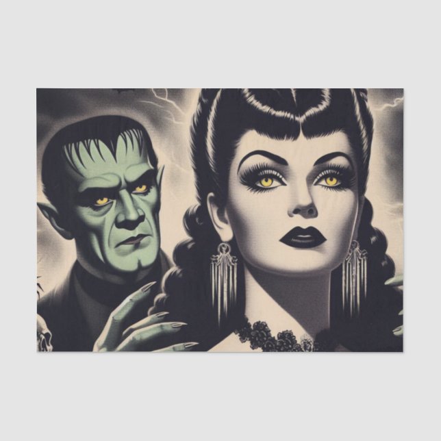 Papier Mousseline Femme vintage Goth (Recto)
