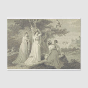 Papier Mousseline Femme voilée des contes de Cantorbéry